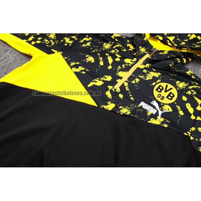 Chandal de Sudadera del Borussia Dortmund 2023 2024 Negro y Amarillo